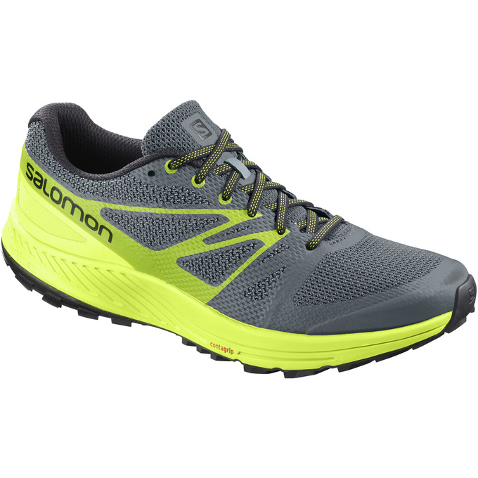 Salomon SENSE ESE Zapatillas Trail Running Hombre - Gris / Amarillo - Colombia (86934-DURV)